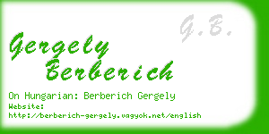 gergely berberich business card